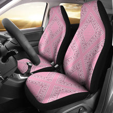Light Pink Bandana Car Seat Covers Diamond