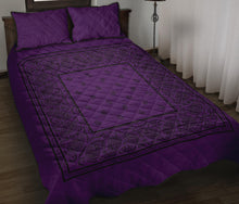 Purple and Black Bandana Bed Quilts with Shams