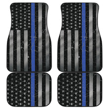 Thin Blue Line Floor Mat Set of 4