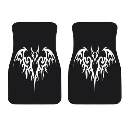 Tribal Bat Car Floor Mats front set of 2