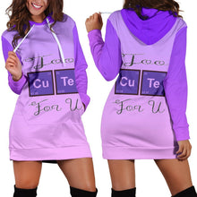 Too Cute For U Hoodie Dress for Lovers of Chemistry and Physics