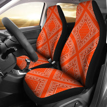 Perfect Orange Bandana Car Seat Covers Diamond