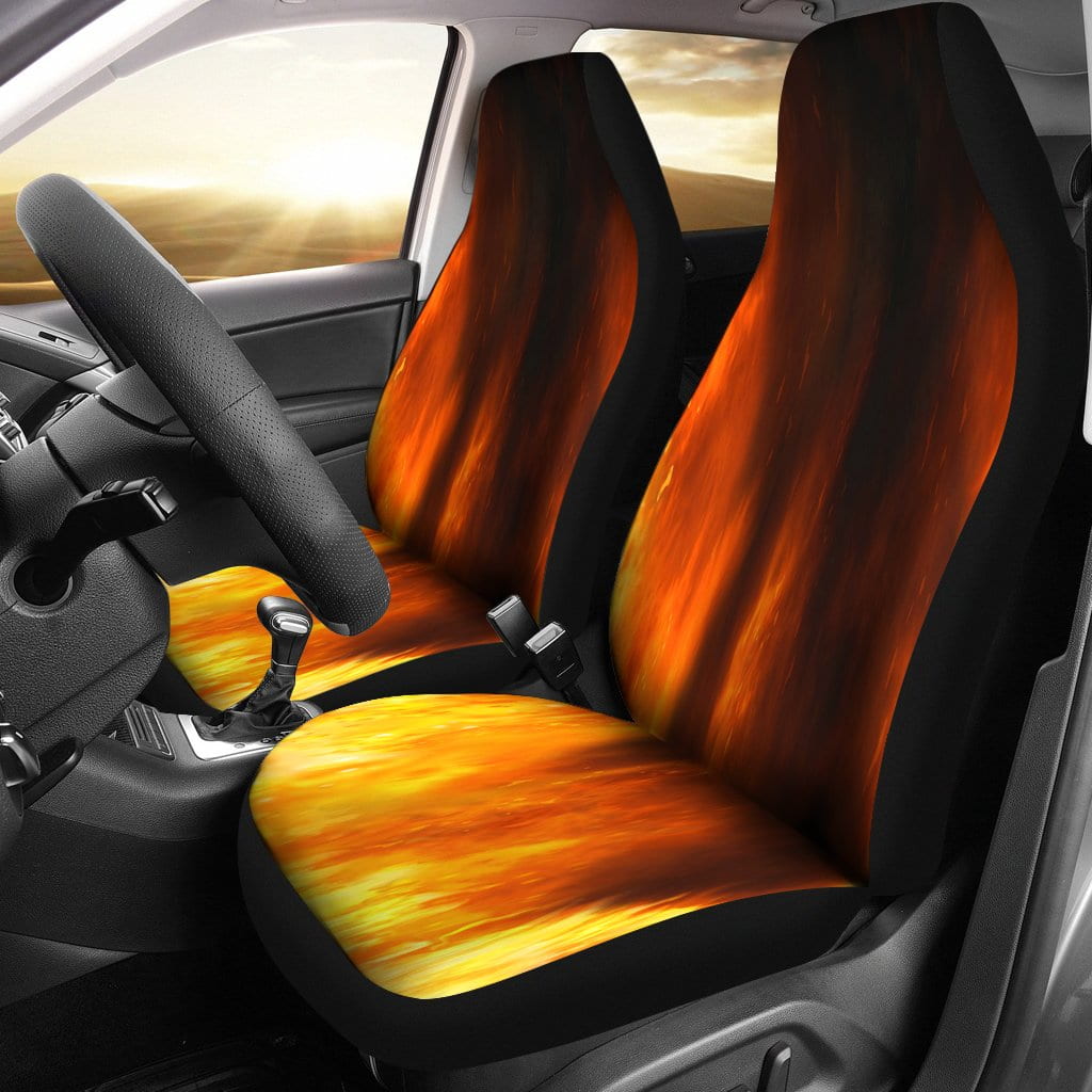 Orange Red Flames Custom Seat Covers