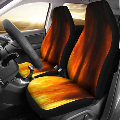 Orange Red Flames Custom Seat Covers