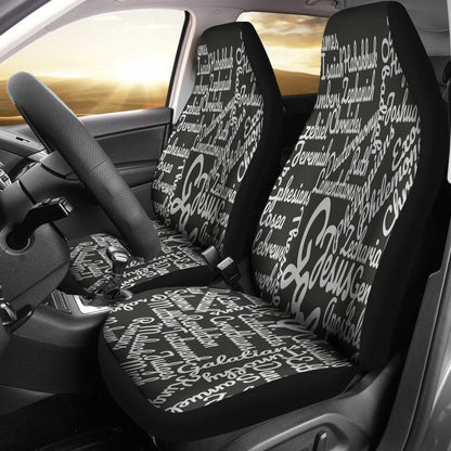 Custom-Made Holy Bible Books White Black Car Seat Covers