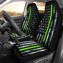 Thin Lime Green Line Seat Covers Custom
