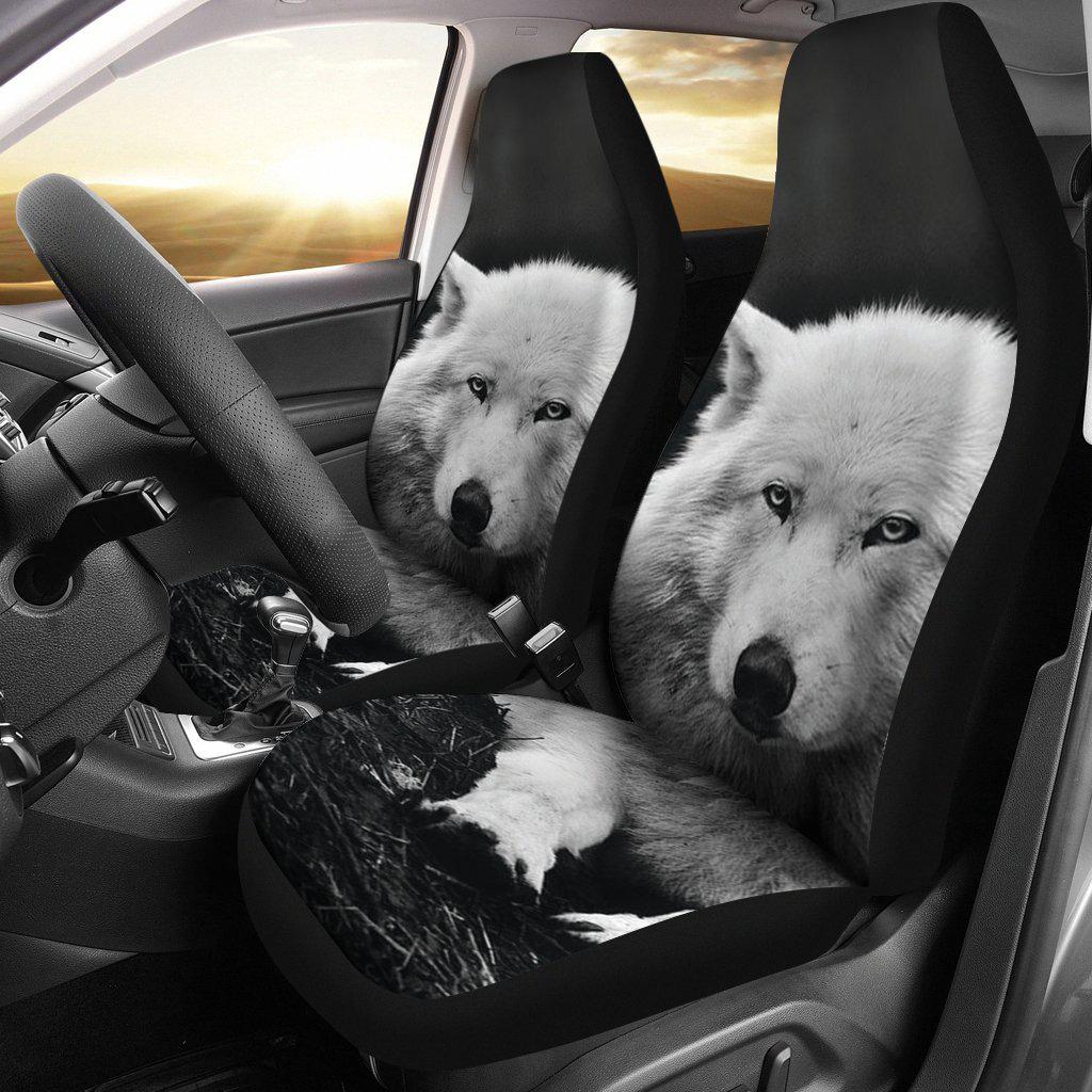 Custom Seat Covers Wolves Design