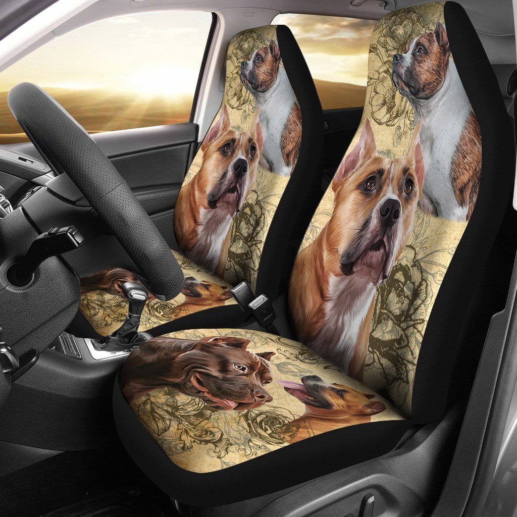 Staffordshire Bull Terrier Car Seat Covers (Set of 2)
