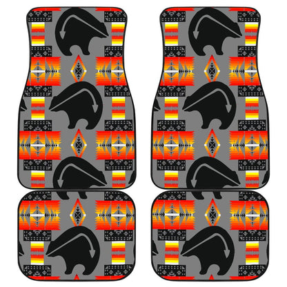 Thunderbear Gray Front And Back Car Mats (Set Of 4)