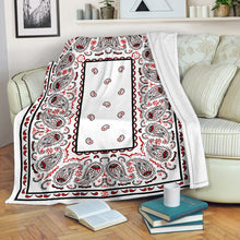 Ultra Plush Wicked White Bandana Throw Premium Blanket