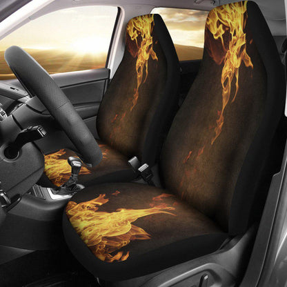 Orange Flames Design 1 Seat Covers
