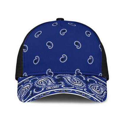 Royal Blue Bandana All Over Mesh Back Cap