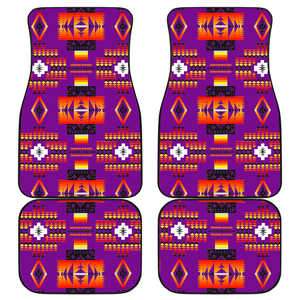 Seven Tribes Purple Set of 4 Car  Floor Mats