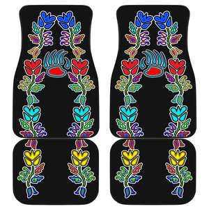 4 Generations Floral with Bearpaw Set of 4 Car Floor Mats