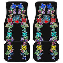 4 Generations Floral with Bearpaw Set of 4 Car Floor Mats