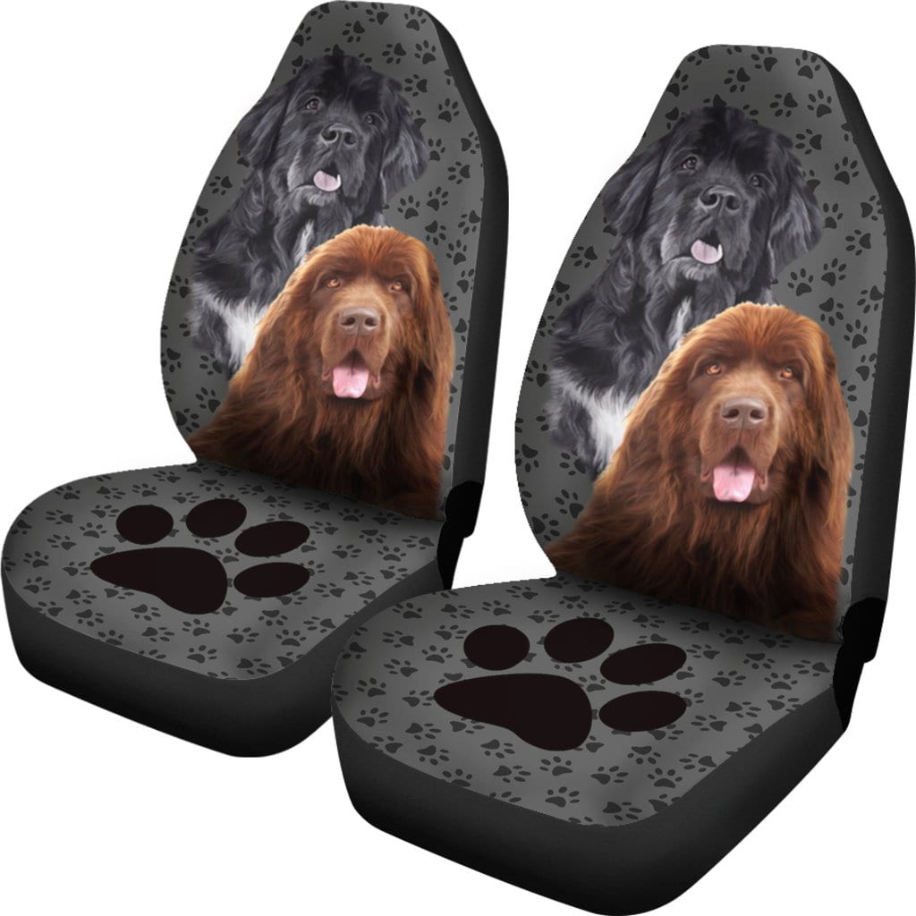 Newfoundland Paw Print Car Seat Cover