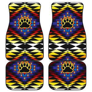 Sunset Bearpaw Set of 4 Car Floor Mats