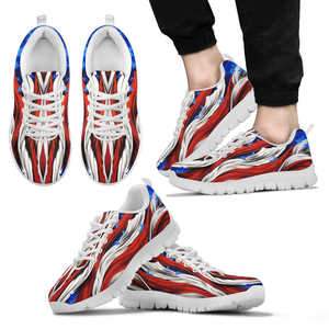 AMERICA FLAG WHITE SNEAKERS Men's Tennis Shoes