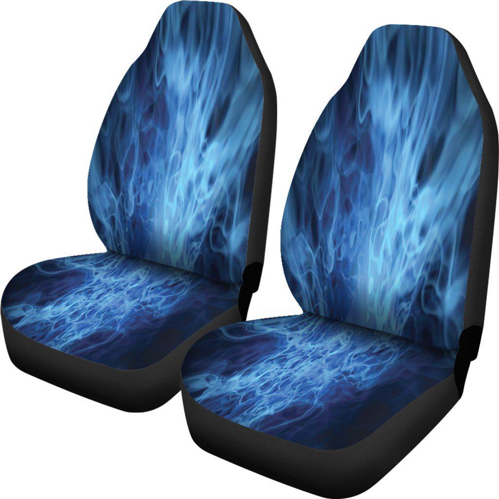 Blue Electrical Abstract Design Seat Covers