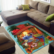 Margaritaville Decor Baby Blue Parrot Area Rug