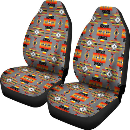Seven Tribes Gray Set of 2 Car Seat Covers
