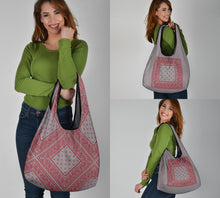 Gray and Red Bandana Grocery Bag 3-Pack