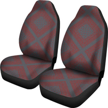 Gray and Red Gray and Red Bandana Car Cover Seats Diamond