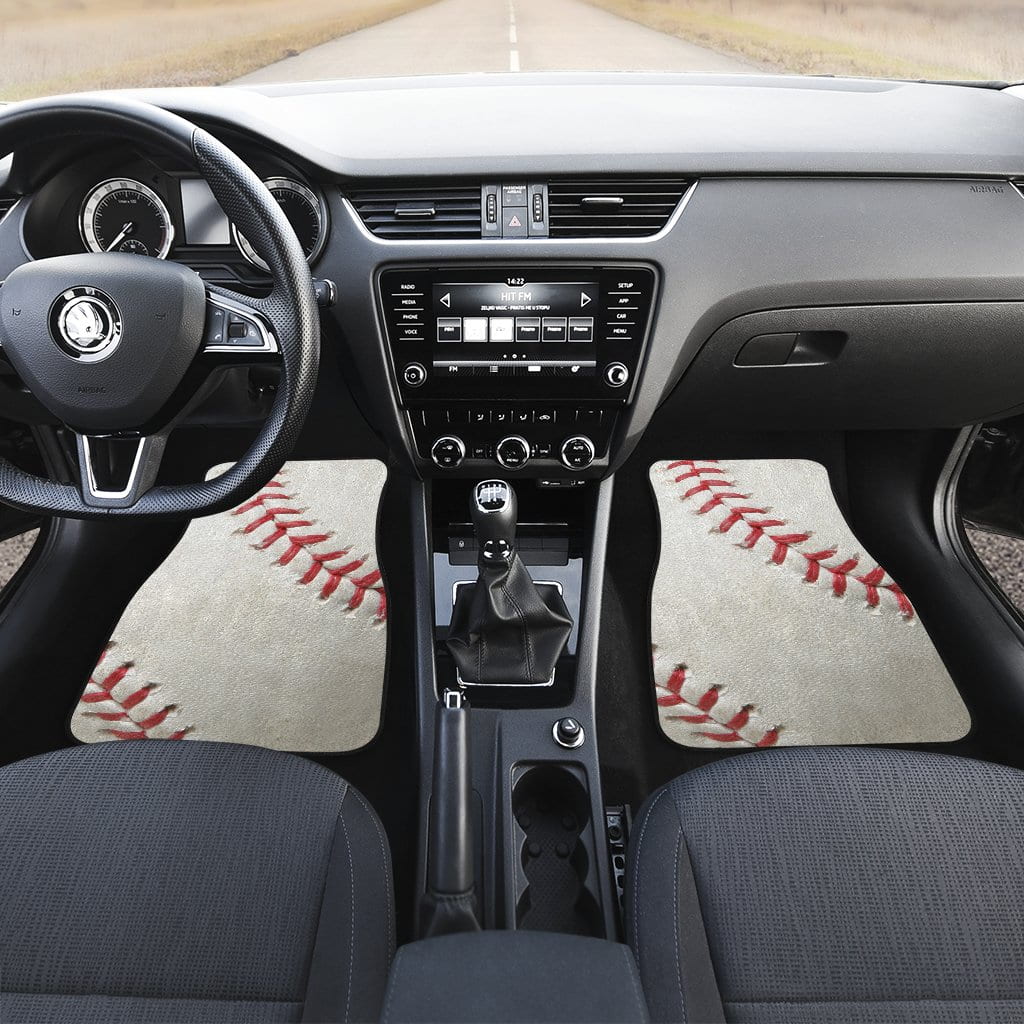 Baseball Front And Back Car Mats (Set of 4)