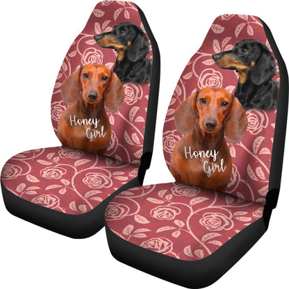 Pink Dachshund Car Seat Covers