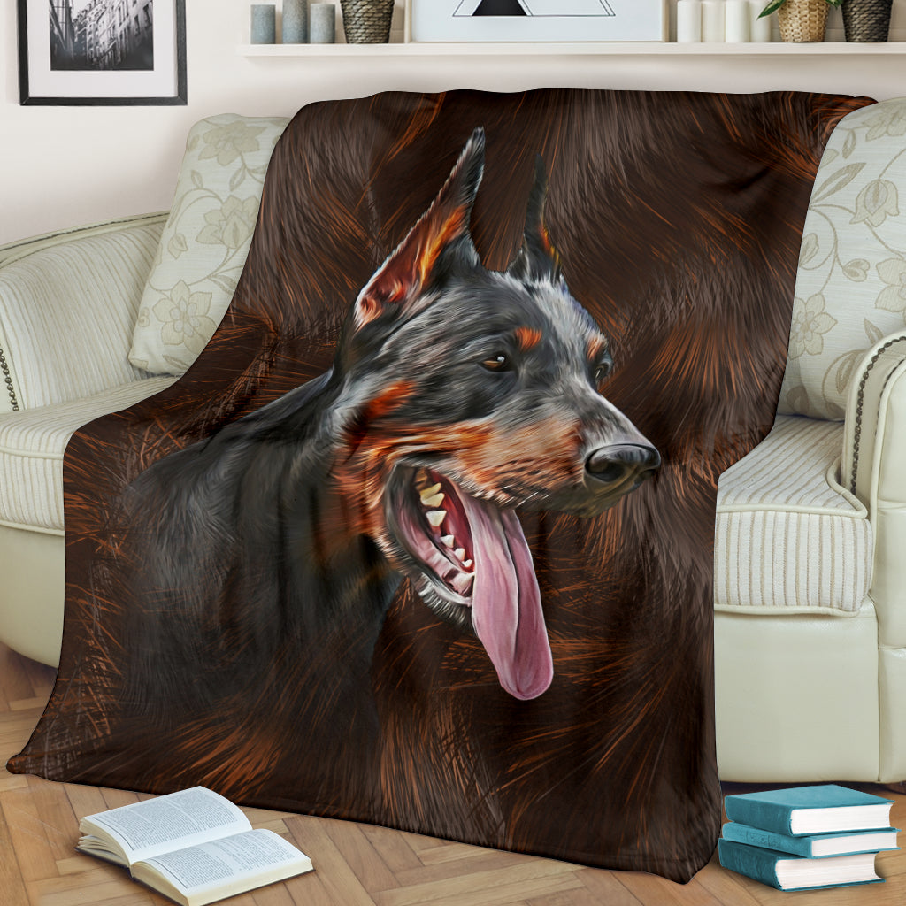 Premium Blanket Doberman - Blanket - 1145