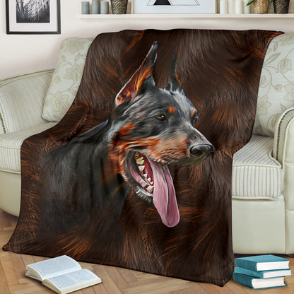 Premium Blanket Doberman - Blanket - 1145