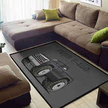 F-150 4x4 Pickup Truck Area Rug Grey Background and Grey Lettering