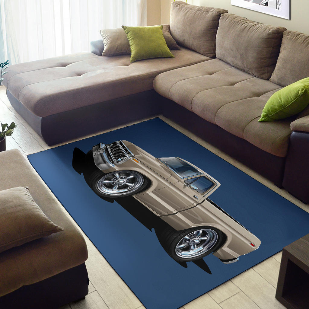 1974 F100 Pickup Truck Car Art Area Rug 3 Size Choices