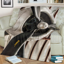 Airplane Propeller Version B Premium Blanket