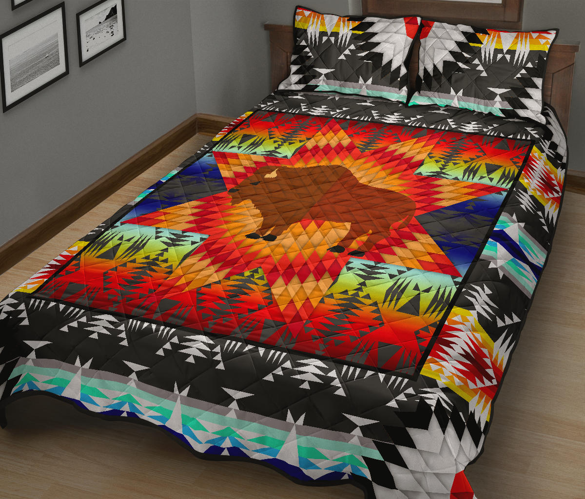 Standing Buffalo Star Quilt Set