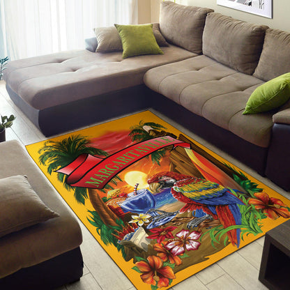 Margaritaville Orange Parrot Beach Area Rug