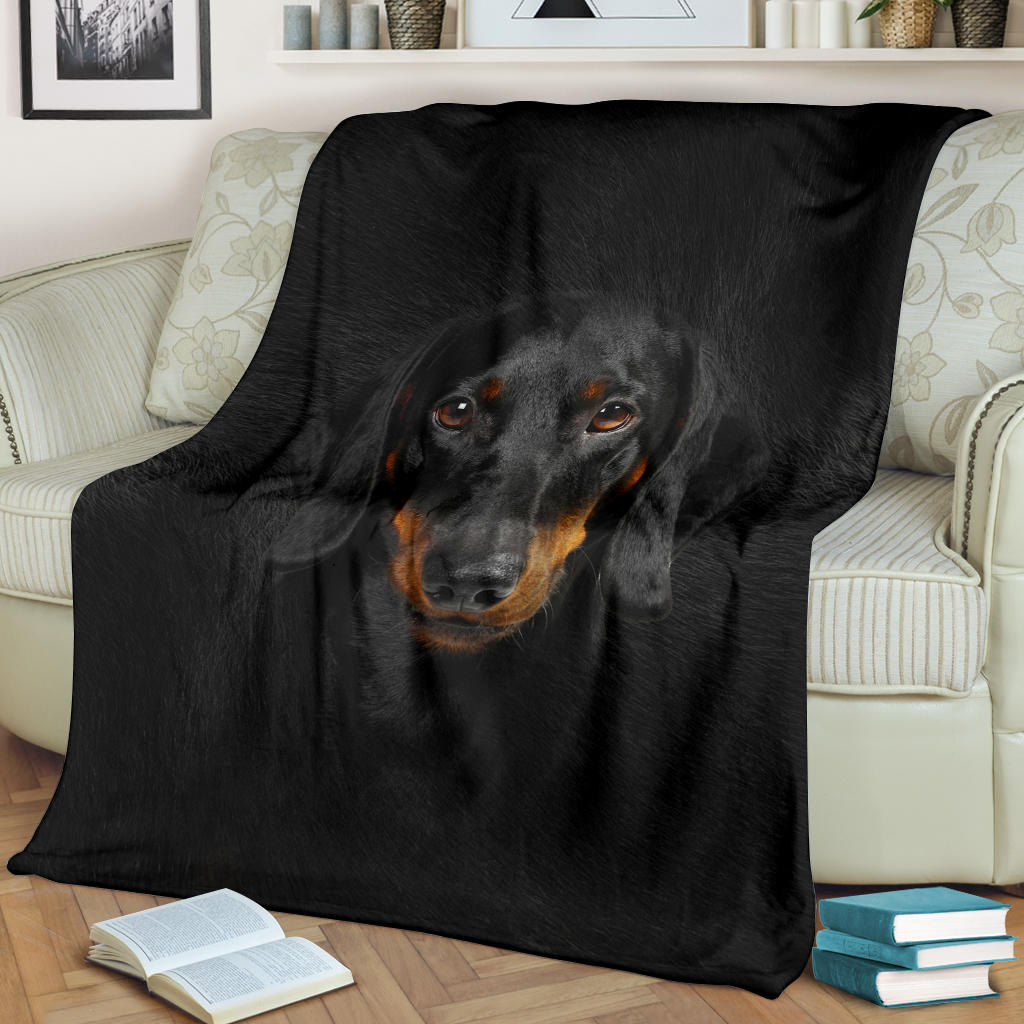 Premium Blanket Dachshund Face Hair