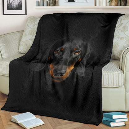 Premium Blanket Dachshund Face Hair