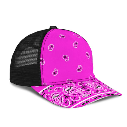 Abruptly Pink Bandana All Over Mesh Back Cap