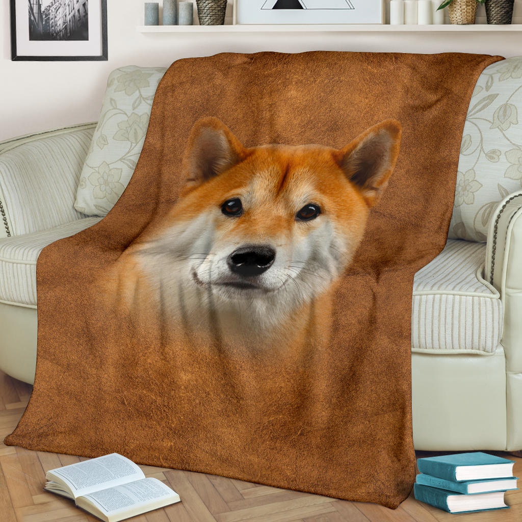 Premium Blanket Shiba Inu Face Hair Blanket