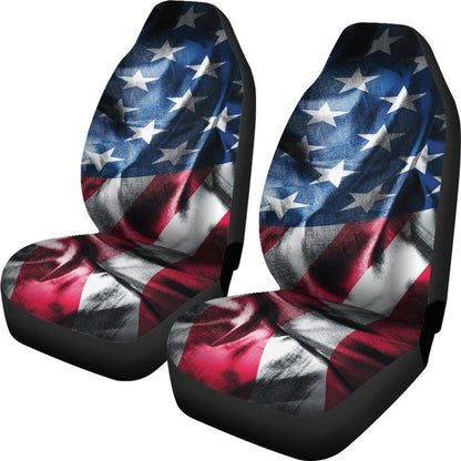 American Flag Wrinkle Design Seat Covers