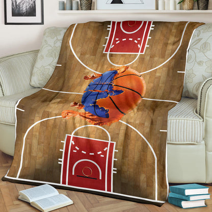 Basketball Court Paintball Premium Blanket