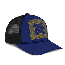 Blue and Gold Bandana Mesh Back Cap