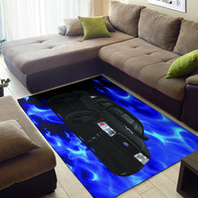 1999 Crown Victoria Blue Flames Area Rug