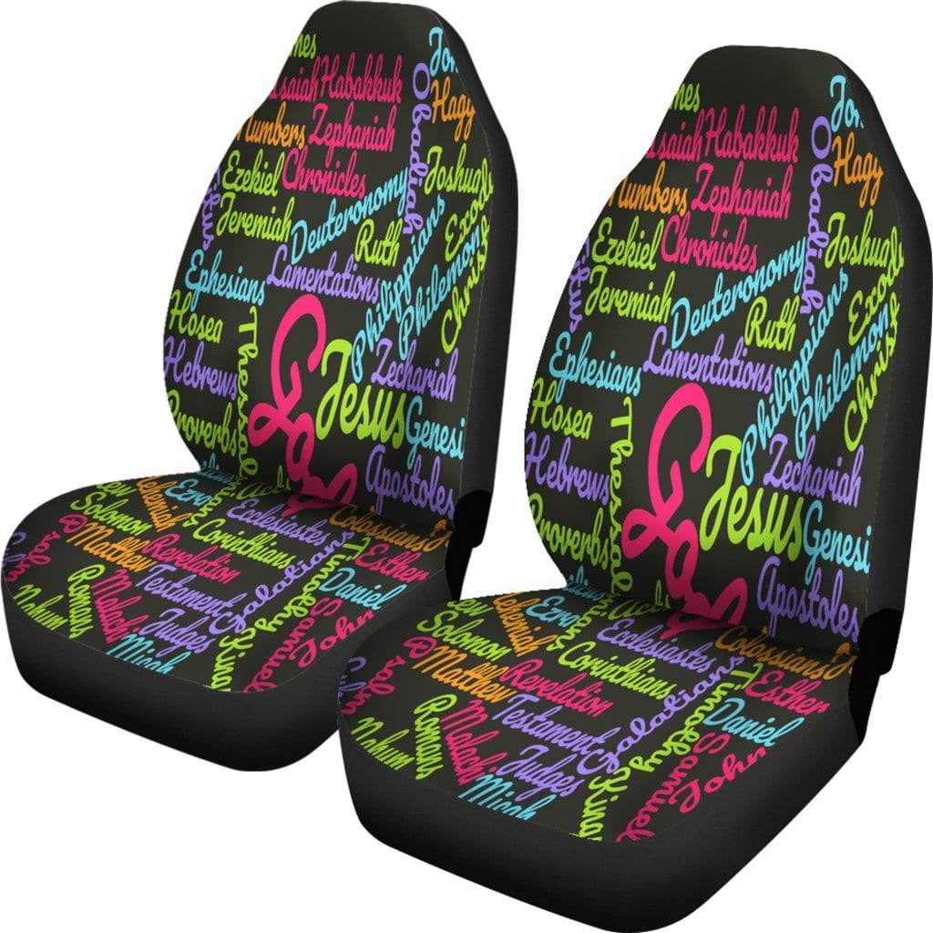 Custom-Made Holy Bible Books Pink Mixed Colors Car Seat Covers