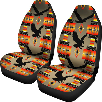 Eagle Brownish Gray Fade Car Seat Covers