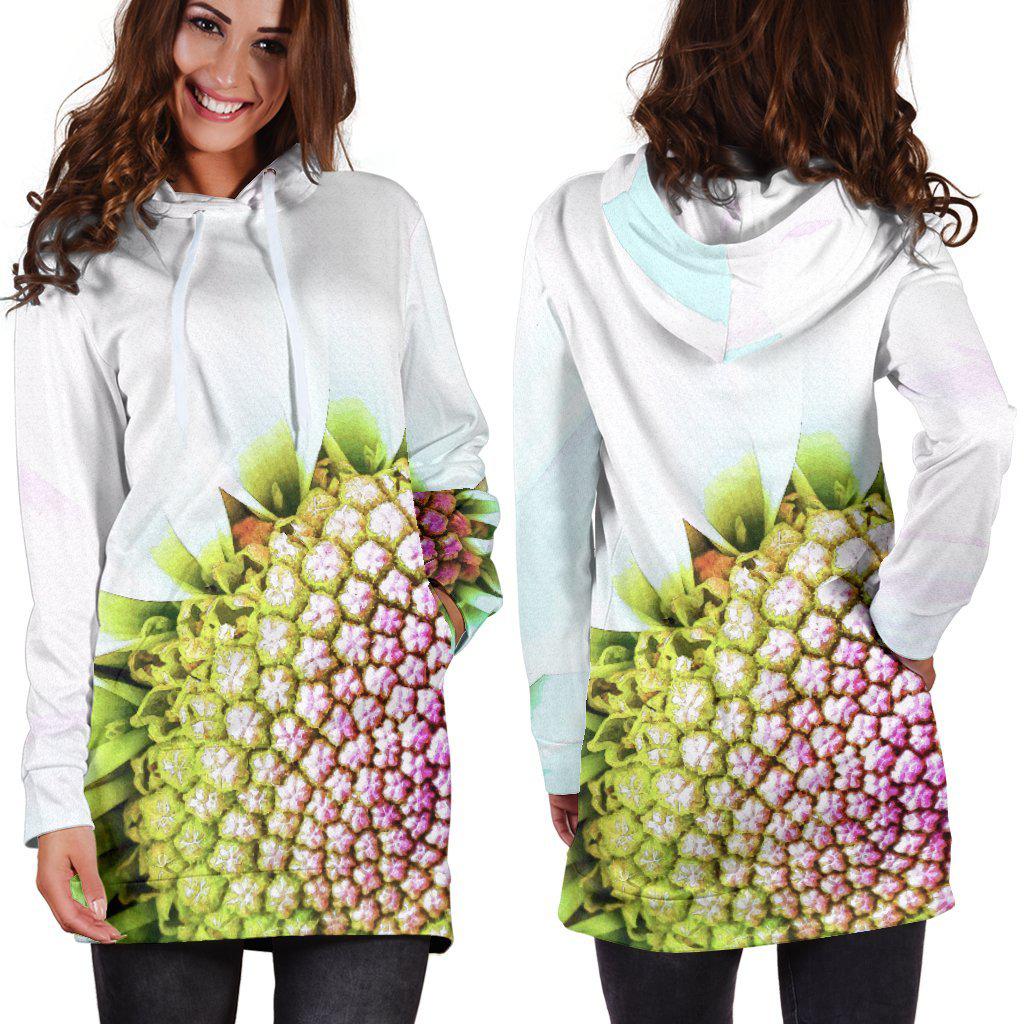 Flower Print Women's Hoodie Dress