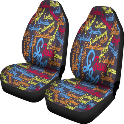 Custom-Made Holy Bible Books Grey Mixed Color Car Seat Covers