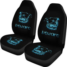 Beware of Pitbull Car Seat Covers (Set of 2)
