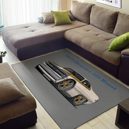 1970 Chrysler 300 Hurst Car Art Area Rug